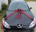 Brautauto, Gothic Hochzeit, Mittelalter, Dekoschleife, 3-teilig, Schleife  dunkelrot oder ila oder nach Wahl